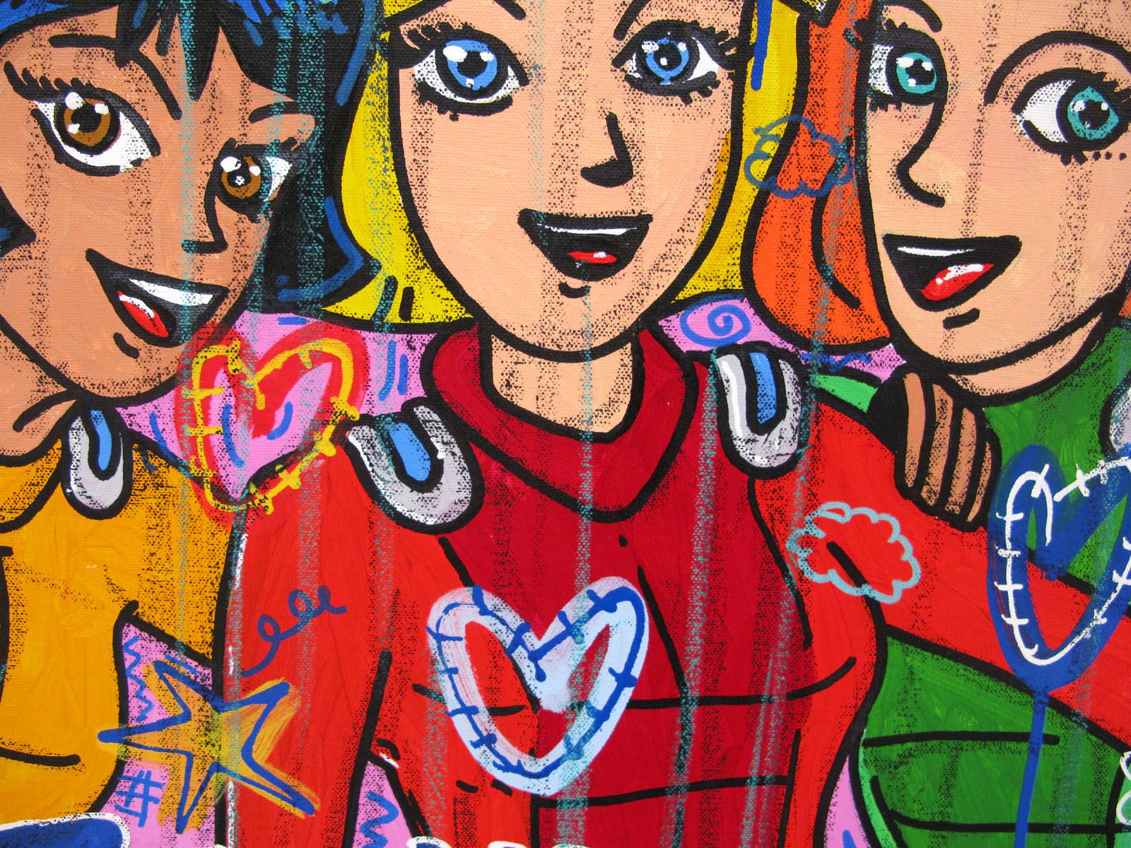 Tableau de RICO SAB a pour titre  Totally spies style street pop art dim : RICO SABprix:280