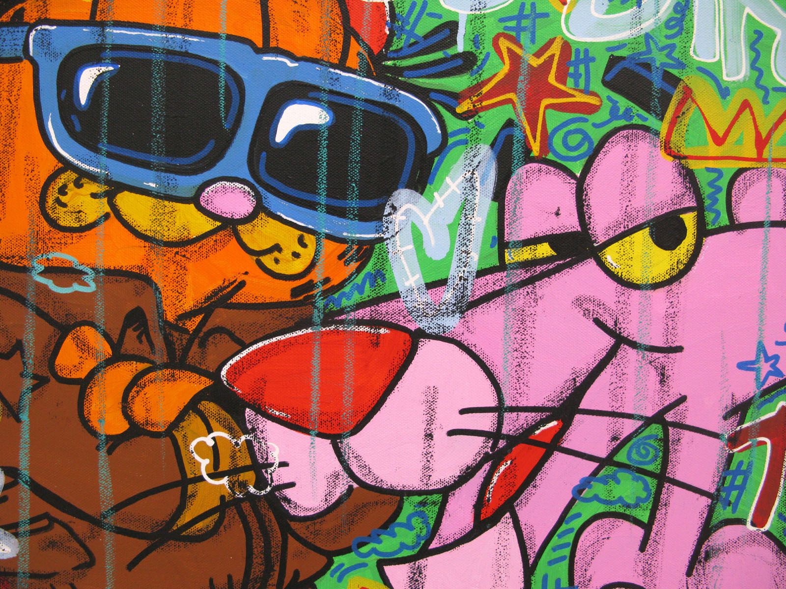 Tableau de RICO SAB a pour titre  YO! style street pop art, street art dim : RICO SABprix:320