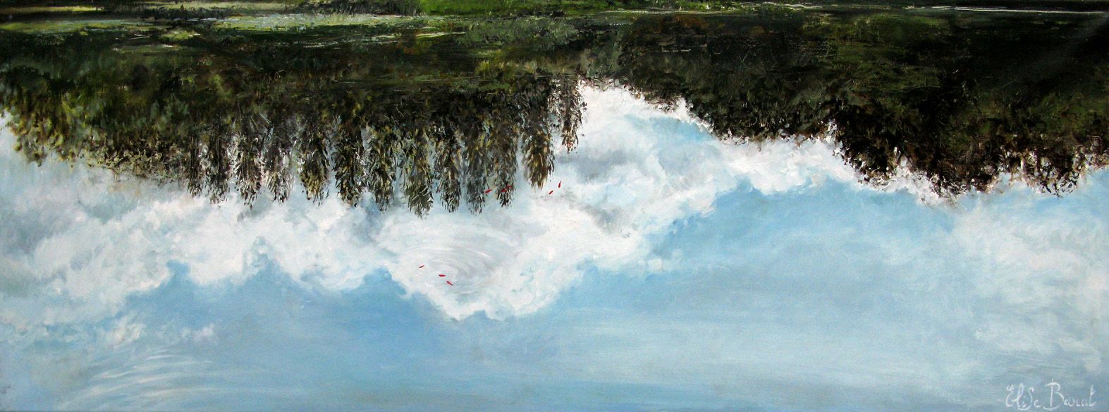 Tableau de ELISE BARAT a pour titre  Nuages style figuratif dim : ELISE BARATprix:1200