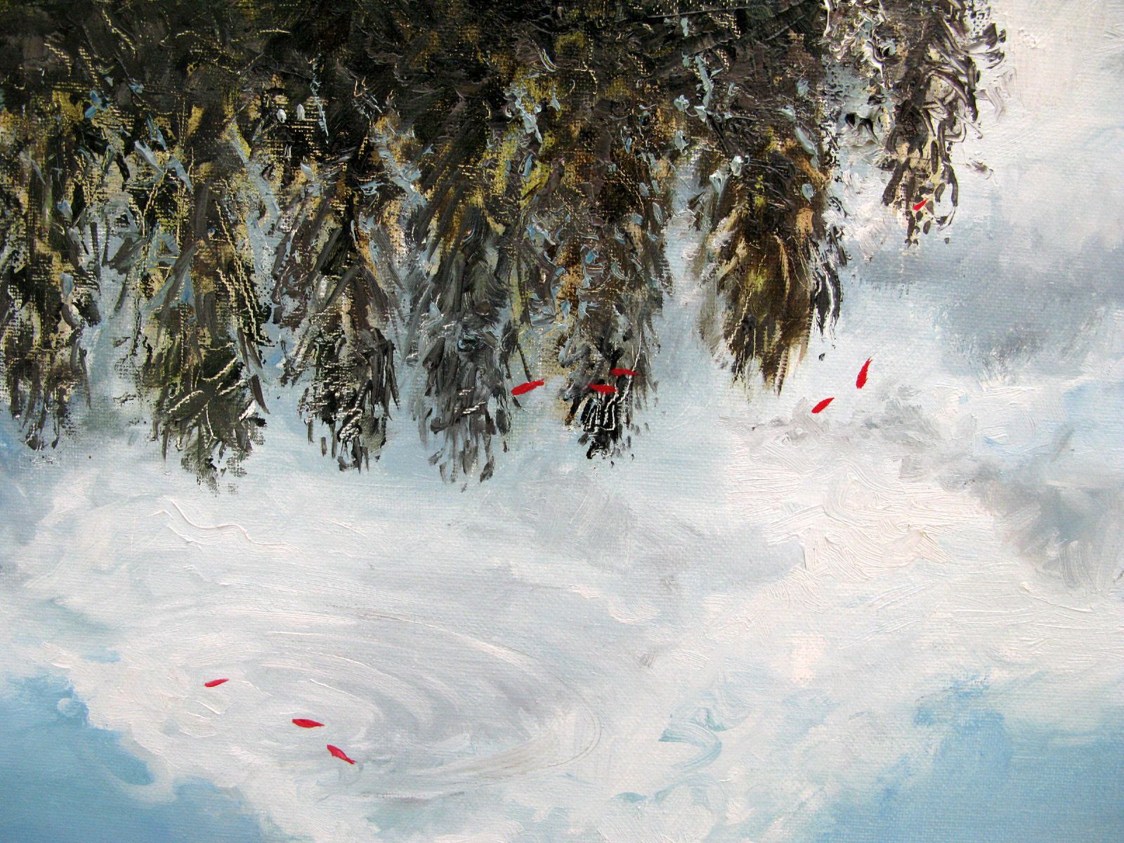 Tableau de ELISE BARAT a pour titre  Nuages style figuratif dim : ELISE BARATprix:1200