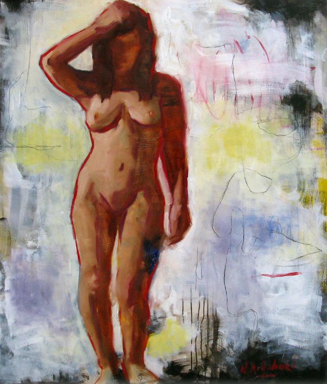 Tableau de NAWEL AUBERT a pour titre  ILLUSION style figuratif dim : NAWEL AUBERTprix:1250