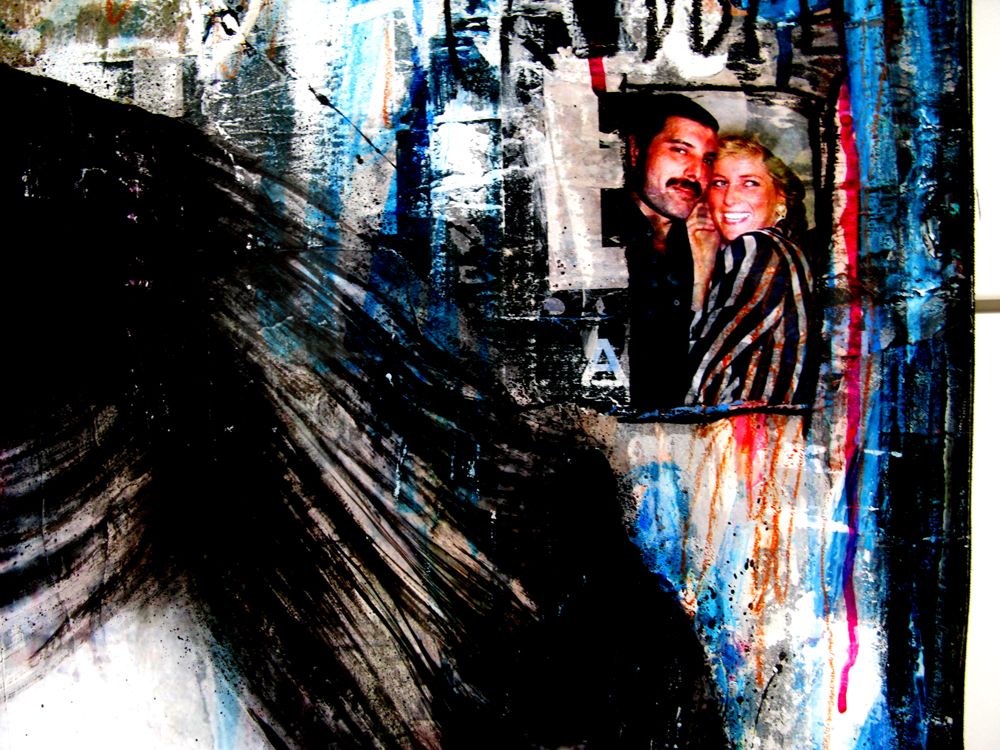 Tableau de THIERRY RASINE a pour titre  Diana style street pop art, street art dim : THIERRY RASINEprix:1400