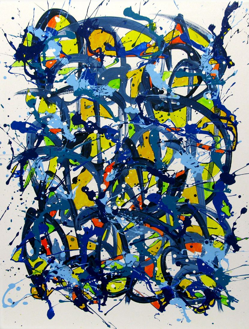 Tableau de STEPHANE RIME a pour titre  NONAME D131 style abstrait dim : STEPHANE RIMEprix:590