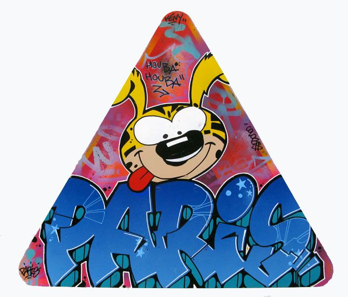 Tableau de KENY a pour titre  Houba houba style graffiti, street art dim : KENYprix:400
