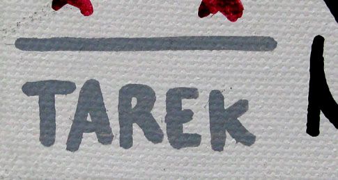 Tableau de TAREK a pour titre  Riz au safran style graphique dim : TAREKprix:150