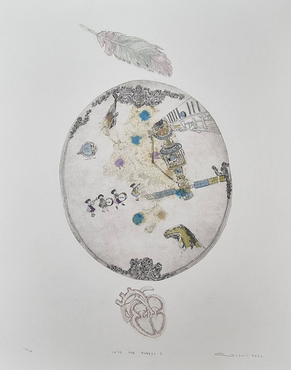 Editions d'art de ATSUKO ISHII a pour titre  INTO THE FOREST 2 style figuratif dim : ATSUKO ISHIIprix:250