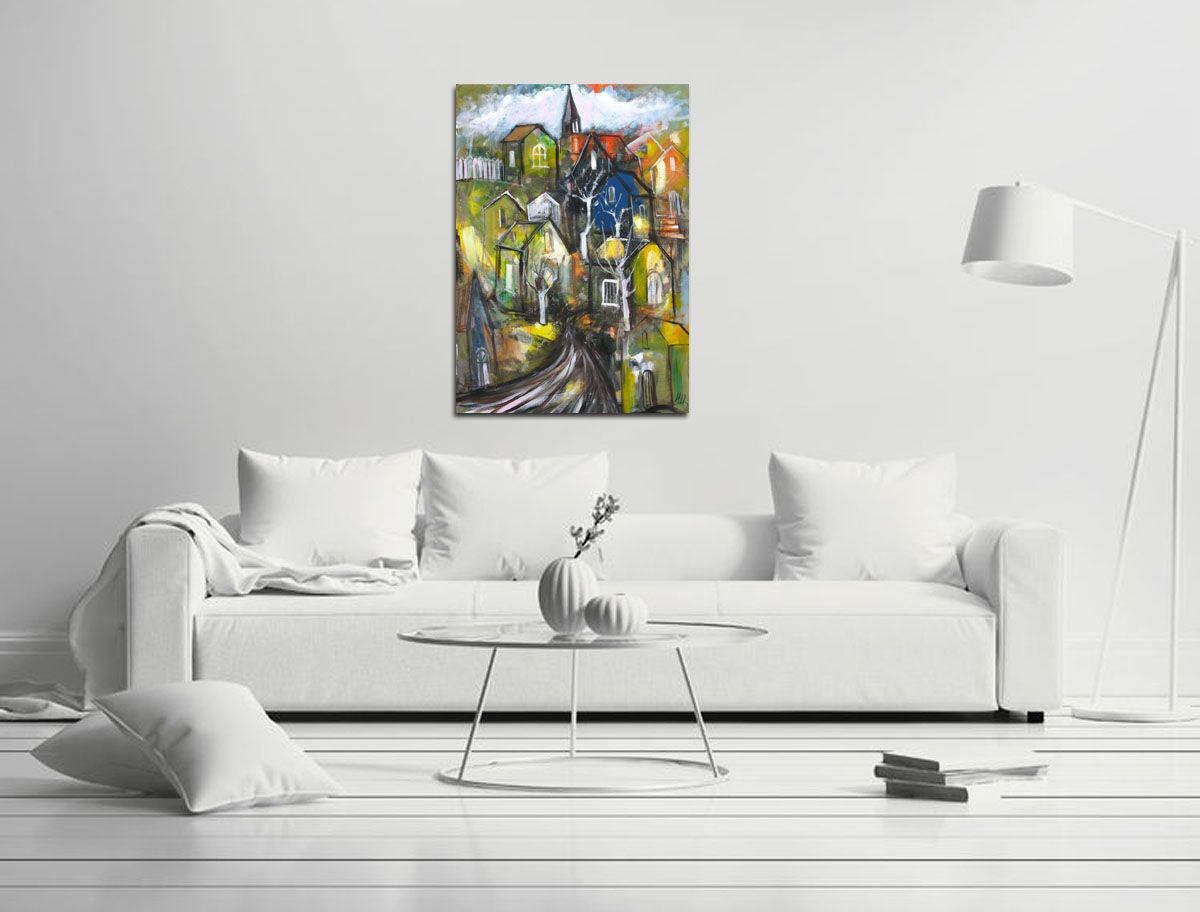Tableau de IVAN TZONEV a pour titre  SELO-V style figuratif dim : IVAN TZONEVprix: