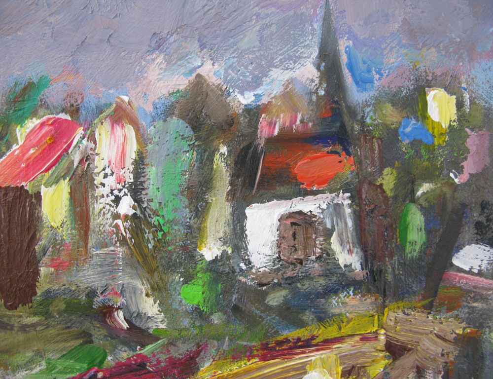 Tableau de IVAN TZONEV a pour titre  SELO-H style figuratif dim : IVAN TZONEVprix: