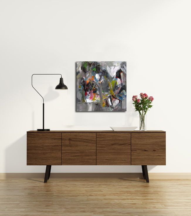 Tableau de IVAN TZONEV a pour titre  PORT style abstrait dim : IVAN TZONEVprix:350