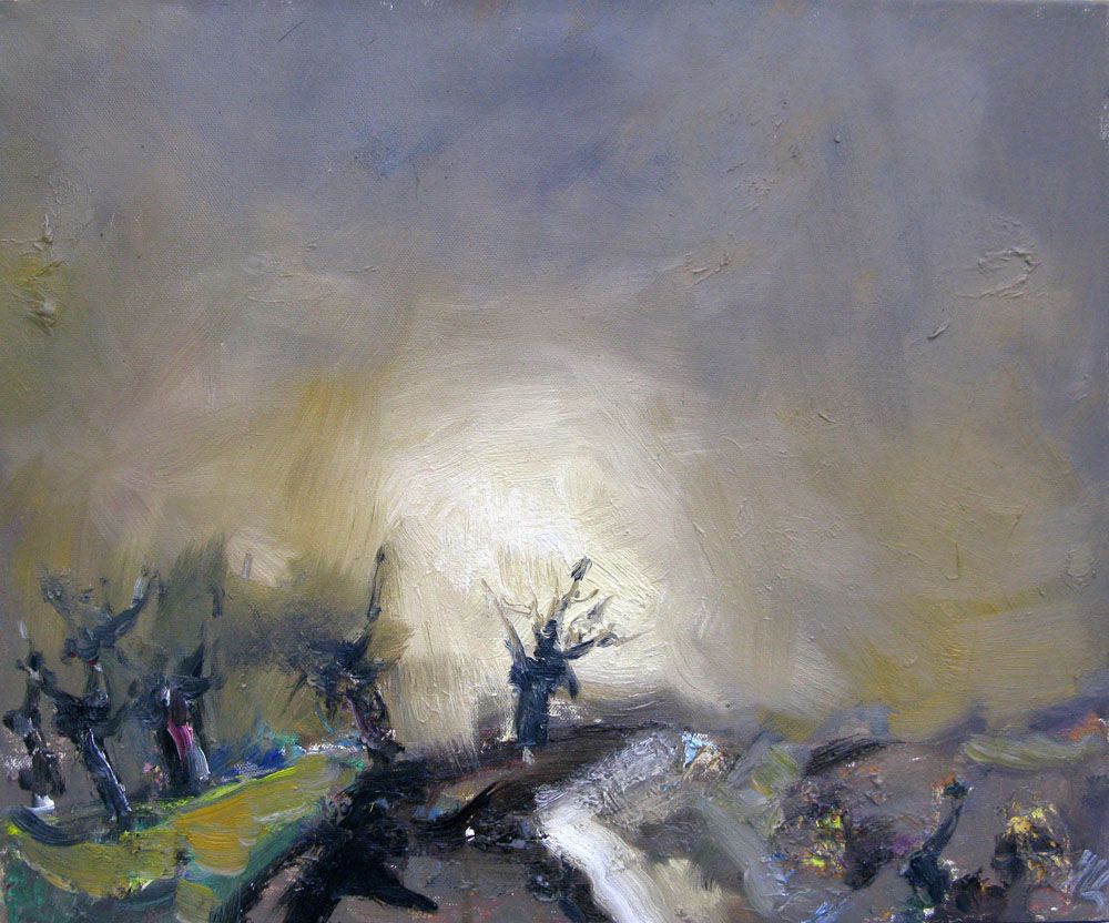 Tableau de IVAN TZONEV a pour titre  LA ROUTE-M style abstrait dim : IVAN TZONEVprix:300