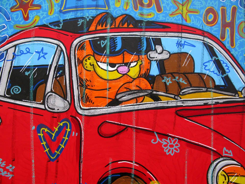 Tableau de RICO SAB a pour titre  In a Porsche style style street pop art, street art dim : RICO SABprix:1350