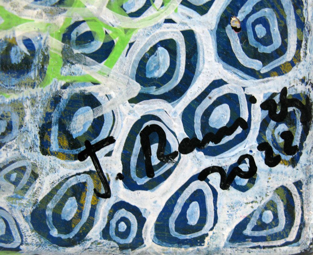 Tableau de JAVIER RAMIREZ a pour titre  MICROCOSME 9 style abstrait dim : JAVIER RAMIREZprix: