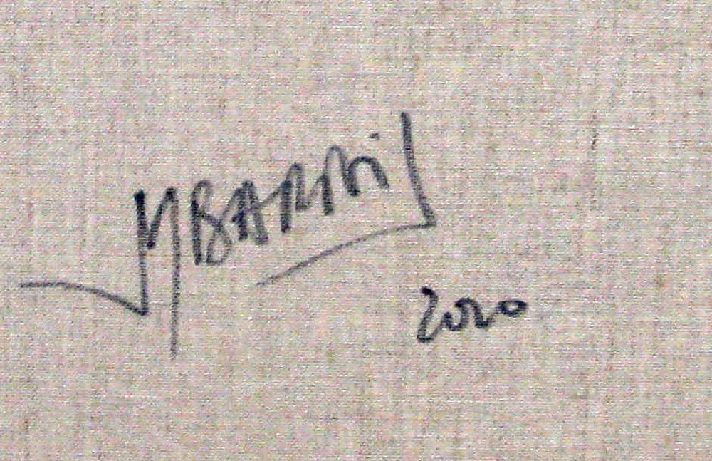 Tableau de JM BARROIS a pour titre  SONGE 10-02 style abstrait dim : JM BARROISprix: