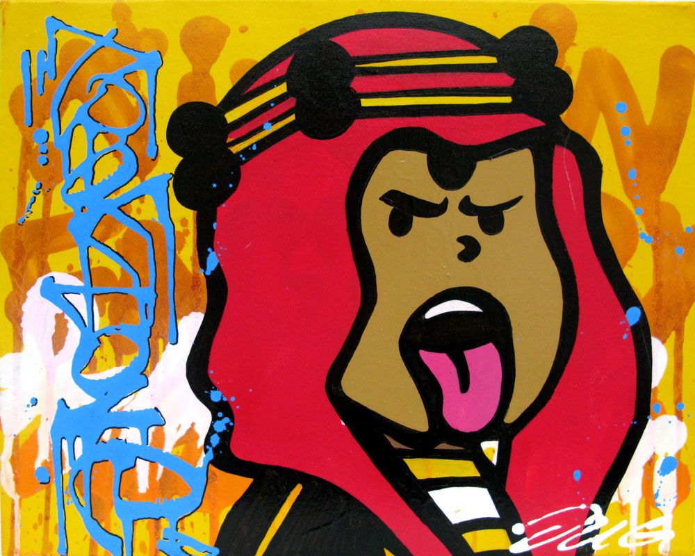 Tableau de JUG a pour titre  ABDALA style street pop art dim : JUGprix:220