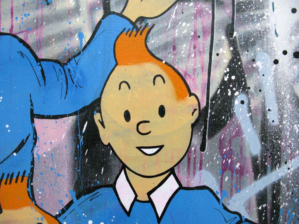 Tableau de JUG a pour titre  TINPSYTRIK style street pop art dim : JUGprix:2200
