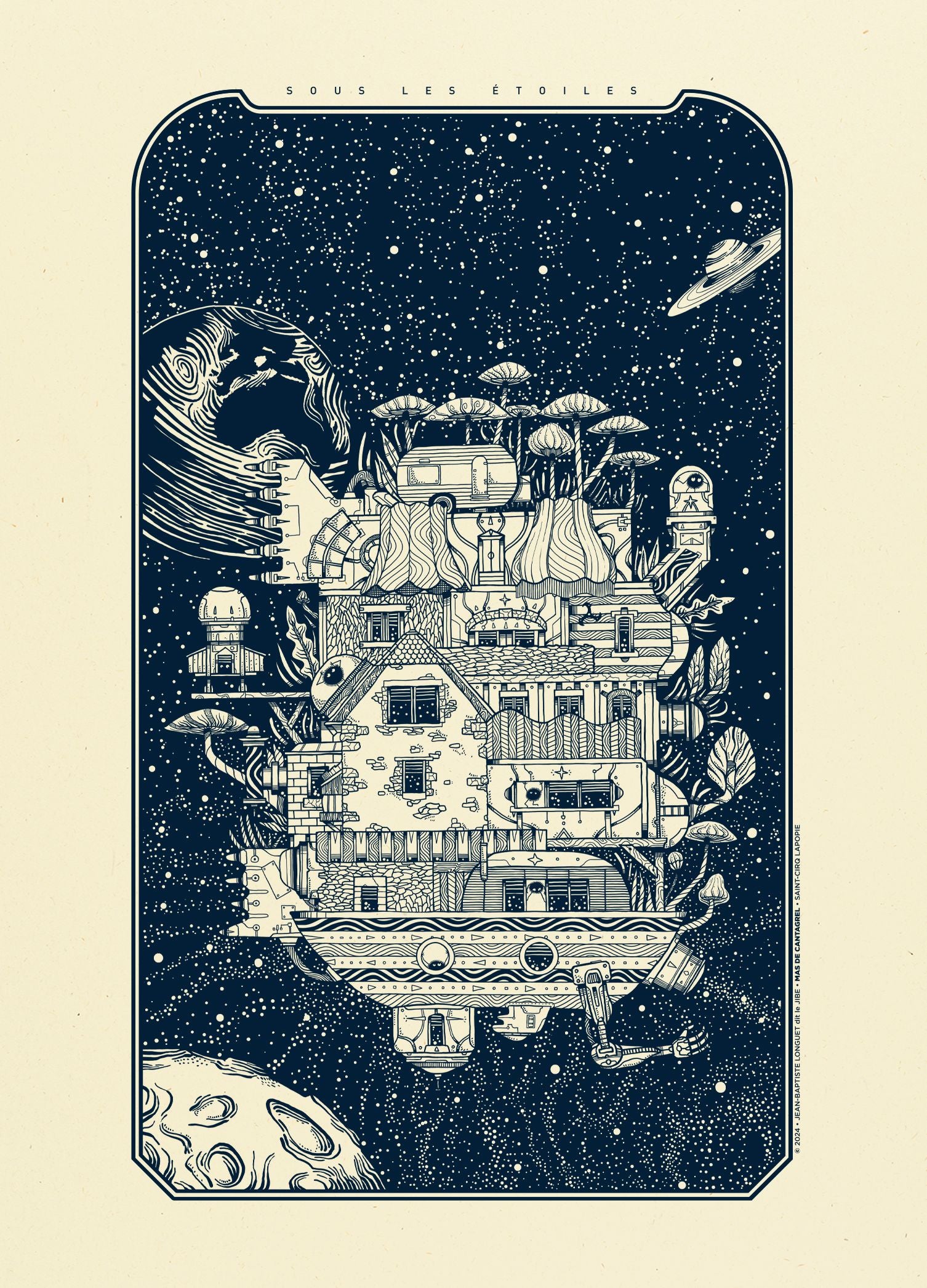 Editions d'art de JIBE a pour titre  SOUS LES ETOILES 2024 Regular style graphique dim : JIBEprix:80