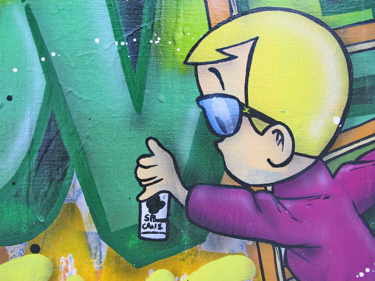 Tableau de JUG a pour titre  love style street pop art, street art dim : JUGprix:390