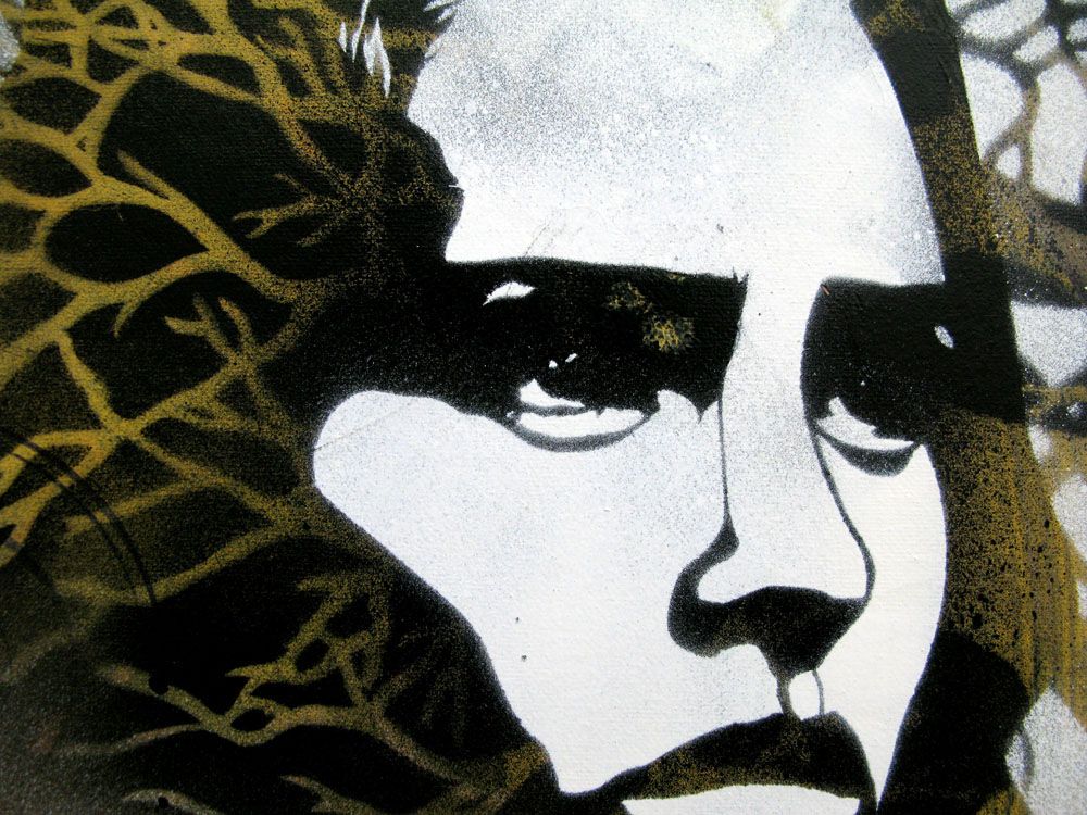 Tableau de KARO TRASS a pour titre  SANS TITRE style street pop art, street art dim : KARO TRASSprix:300