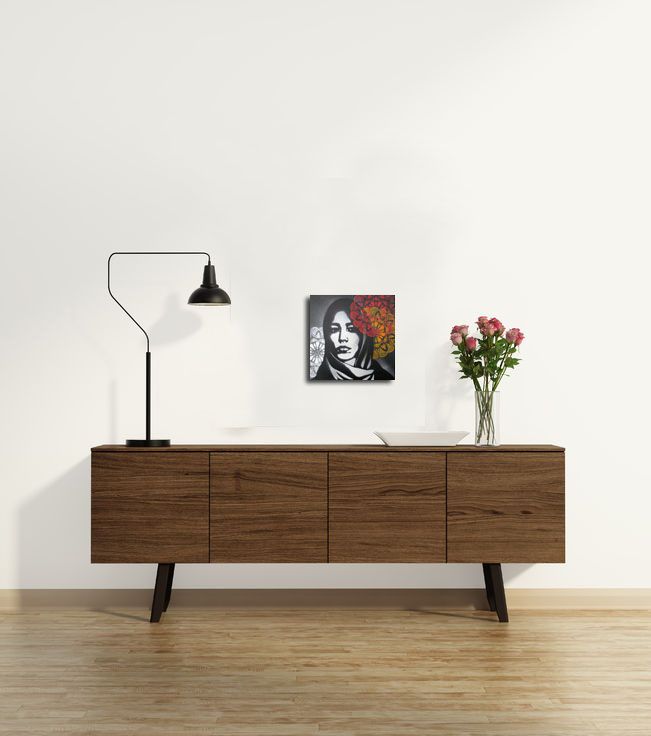 Tableau de KARO TRASS a pour titre  POUR LES YEUX style street pop art, street art dim : KARO TRASSprix:180