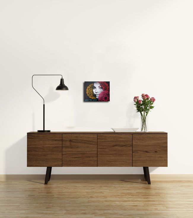 Tableau de KARO TRASS a pour titre  SHANTI EYES style street pop art, street art dim : KARO TRASSprix:150