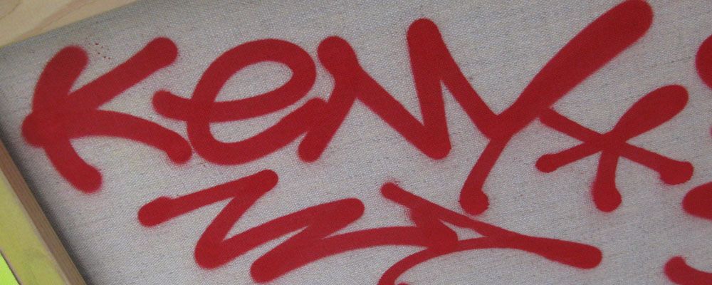 Tableau de KENY a pour titre  NEW YORK GANG style graffiti, street art dim : KENYprix:800