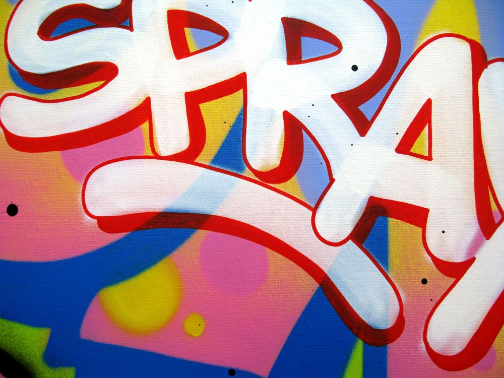 Tableau de KENY a pour titre  SPRAY style graffiti, street art dim : KENYprix:550