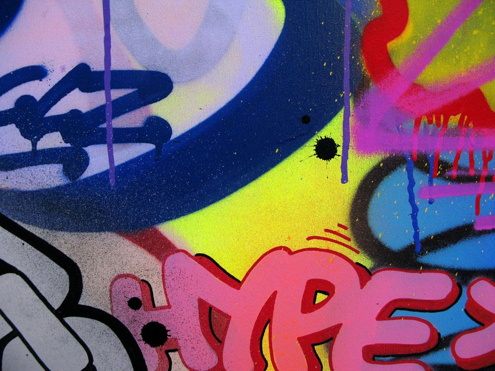 Tableau de KENY a pour titre  HYPE style graffiti, street art dim : KENYprix:350