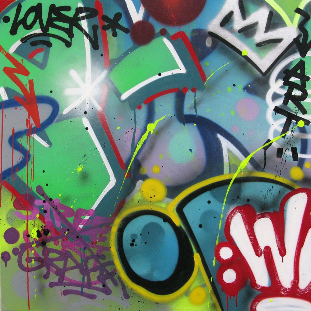 Tableau de KENY a pour titre  GRAFFART style graffiti, street art dim : KENYprix:800