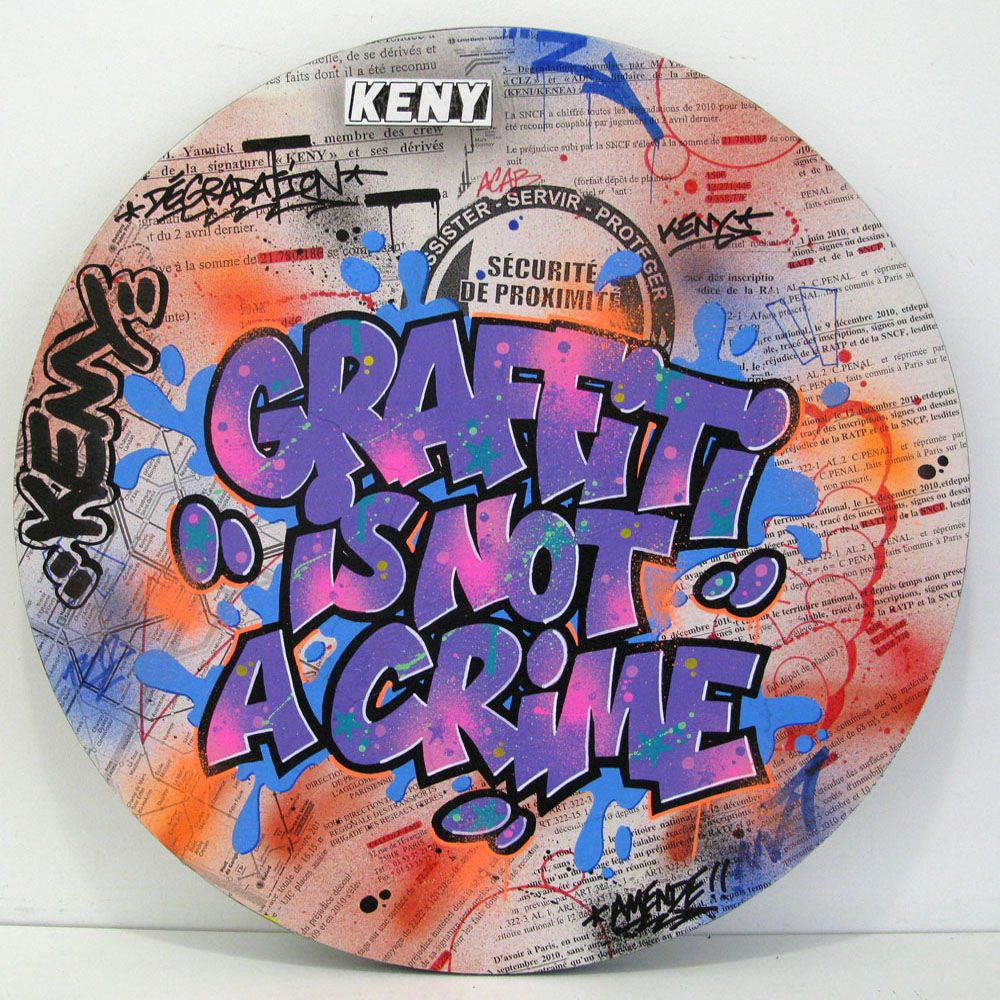Tableau de KENY a pour titre  GRAFFITI LIFE I style graffiti, street art dim : KENYprix:300