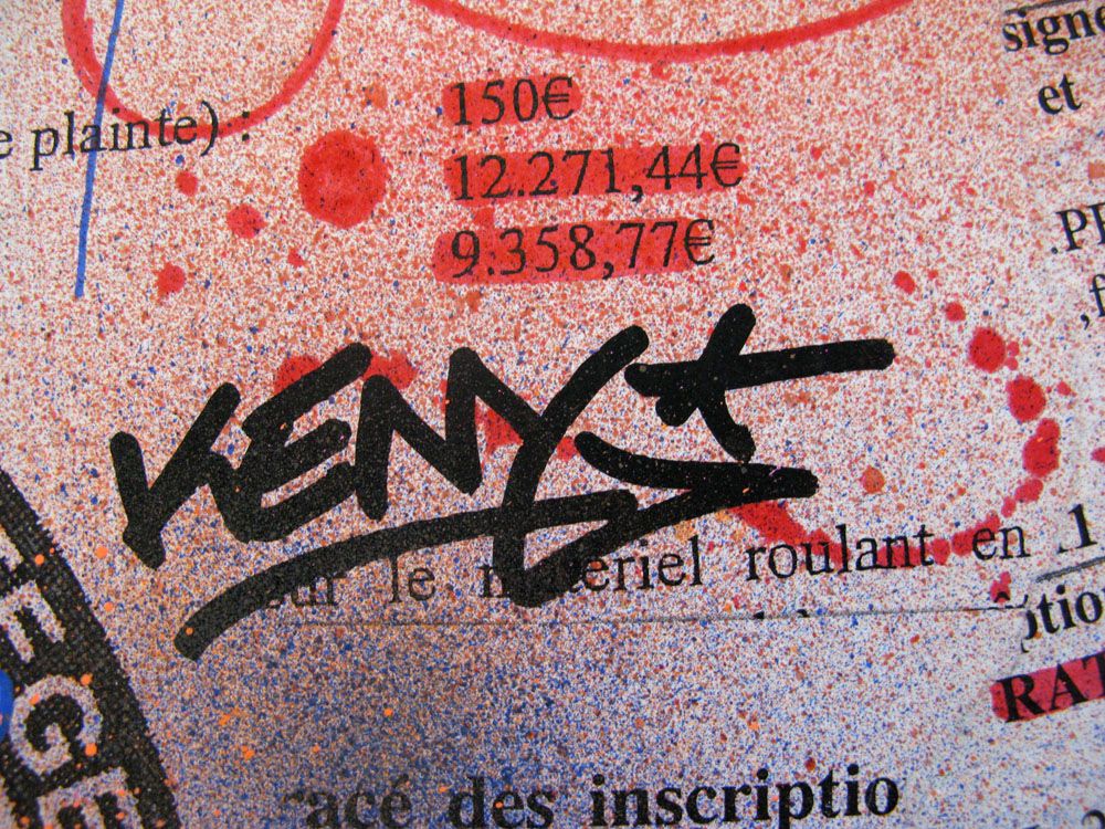 Tableau de KENY a pour titre  GRAFFITI LIFE I style graffiti, street art dim : KENYprix:300