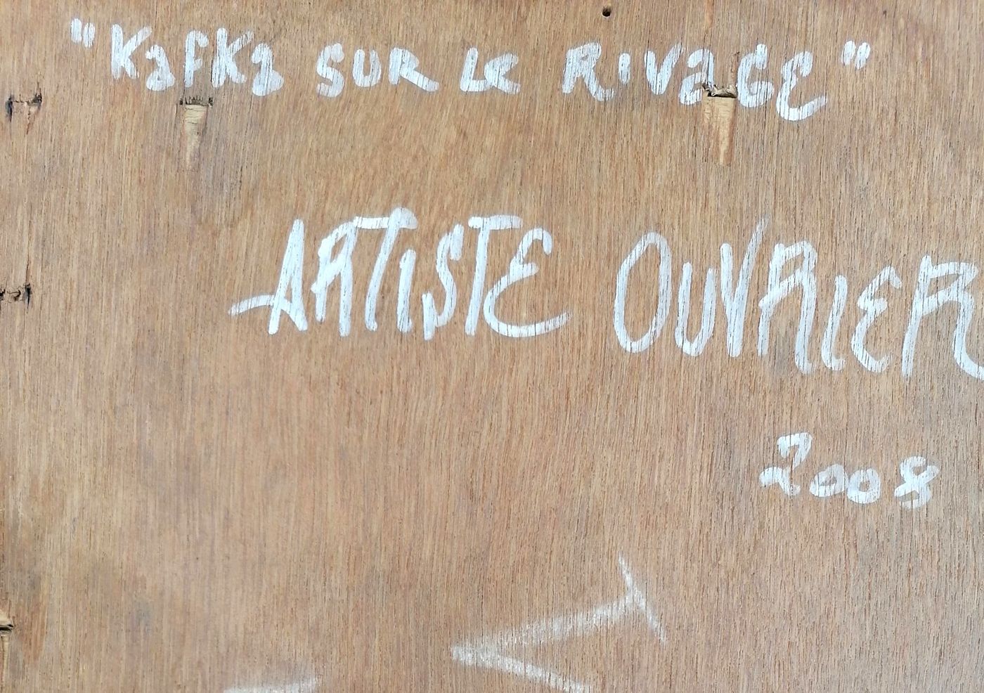 Sculpture de ARTISTE OUVRIER a pour titre  Kafka sur le rivage style figuratif dim : ARTISTE OUVRIERprix:1400