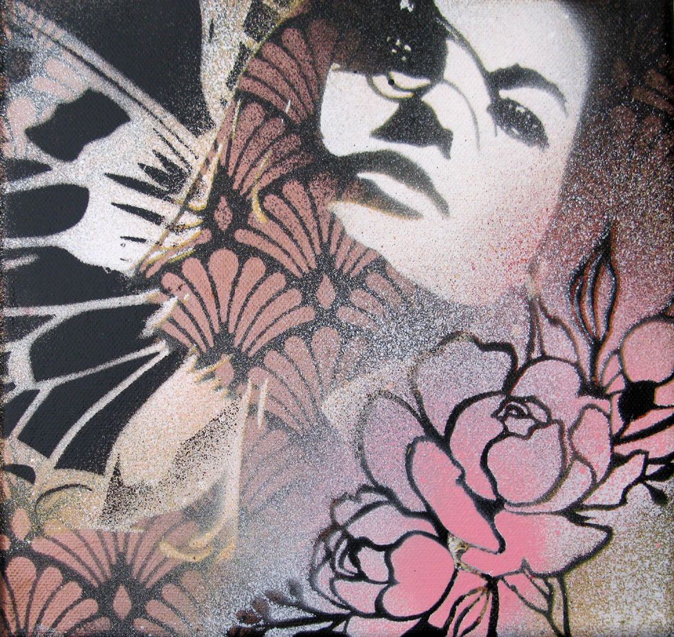 Tableau de KARO TRASS a pour titre  Clémence style street pop art, street art dim : KARO TRASSprix:100
