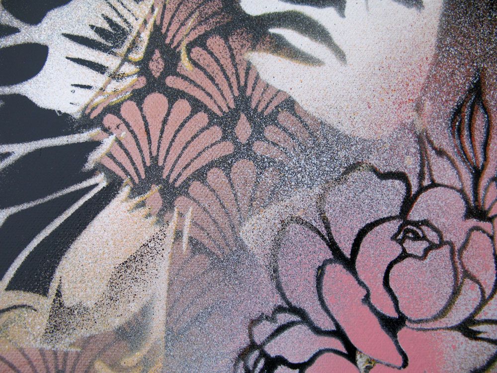Tableau de KARO TRASS a pour titre  Clémence style street pop art, street art dim : KARO TRASSprix:100