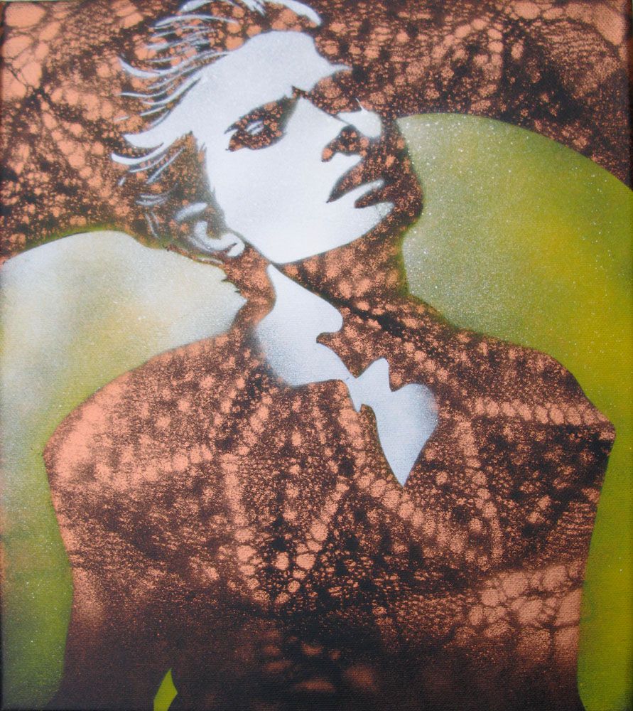 Tableau de KARO TRASS a pour titre  Edith style street pop art, street art dim : KARO TRASSprix:150