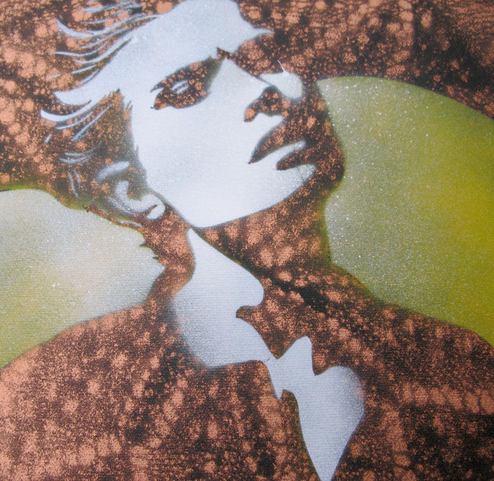 Tableau de KARO TRASS a pour titre  Edith style street pop art, street art dim : KARO TRASSprix:150