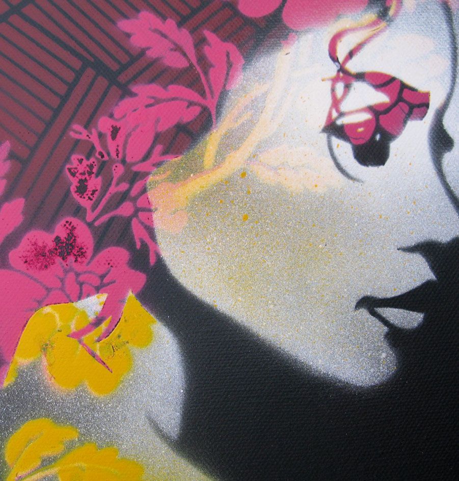 Tableau de KARO TRASS a pour titre  Joséphine style street pop art, street art dim : KARO TRASSprix:100