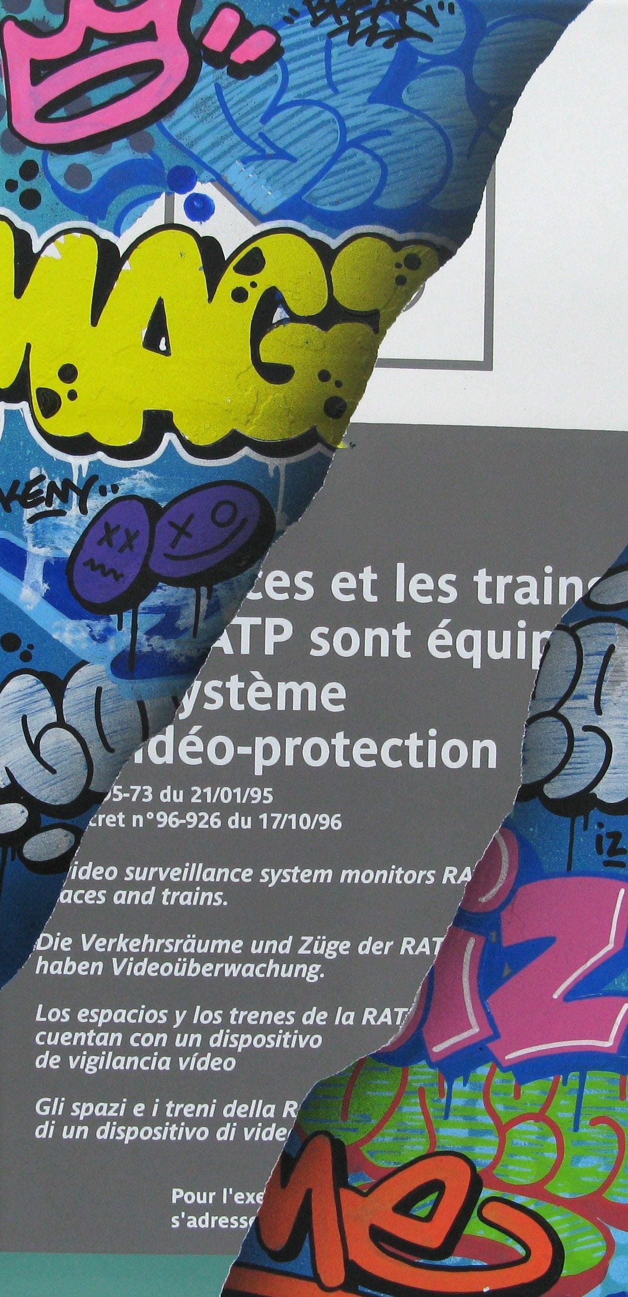 Tableau de KENY a pour titre  Camera 2 style graffiti, street art dim : KENYprix:400