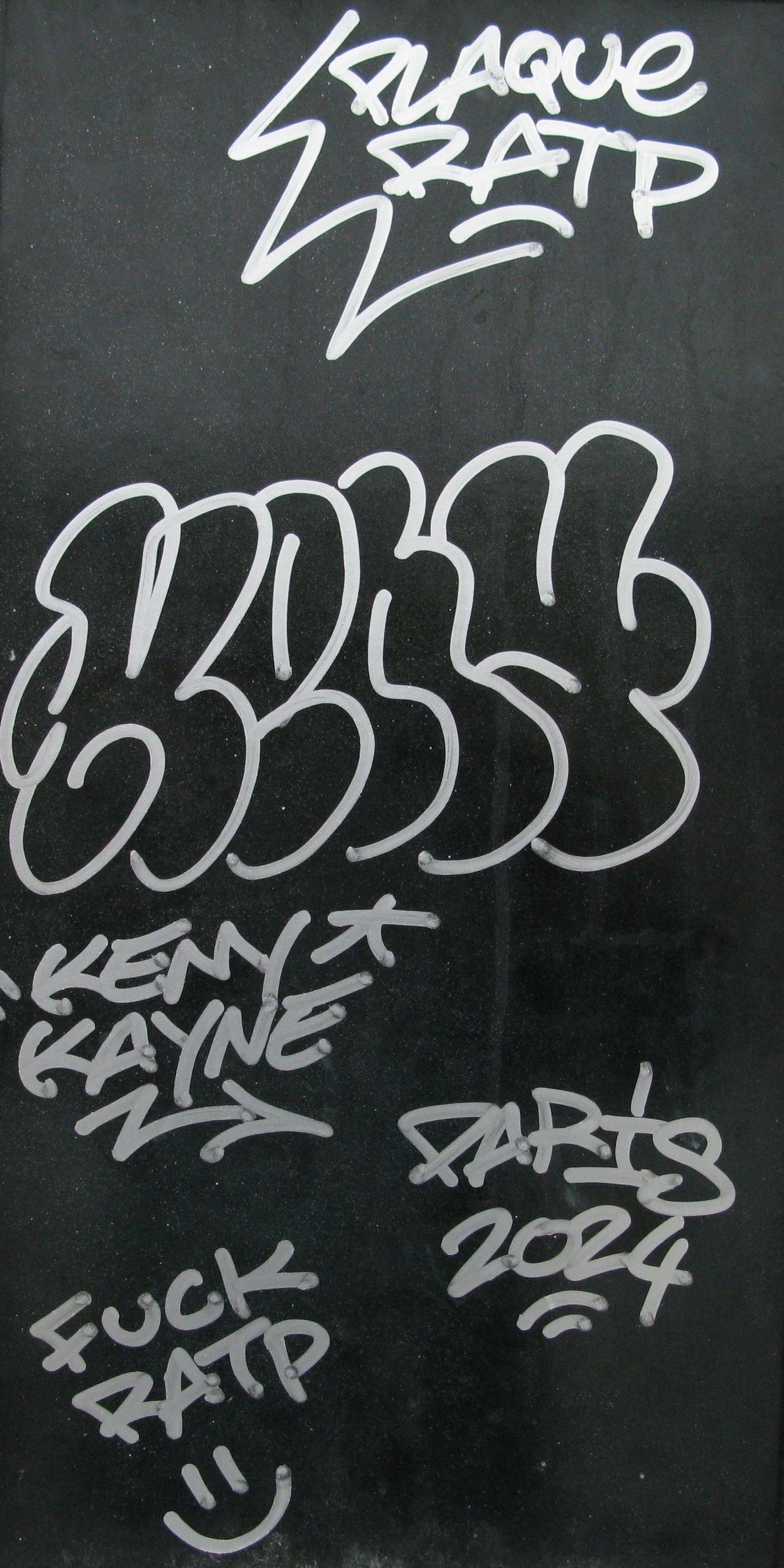 Tableau de KENY a pour titre  No smoke 1 style graffiti, street art dim : KENYprix:400