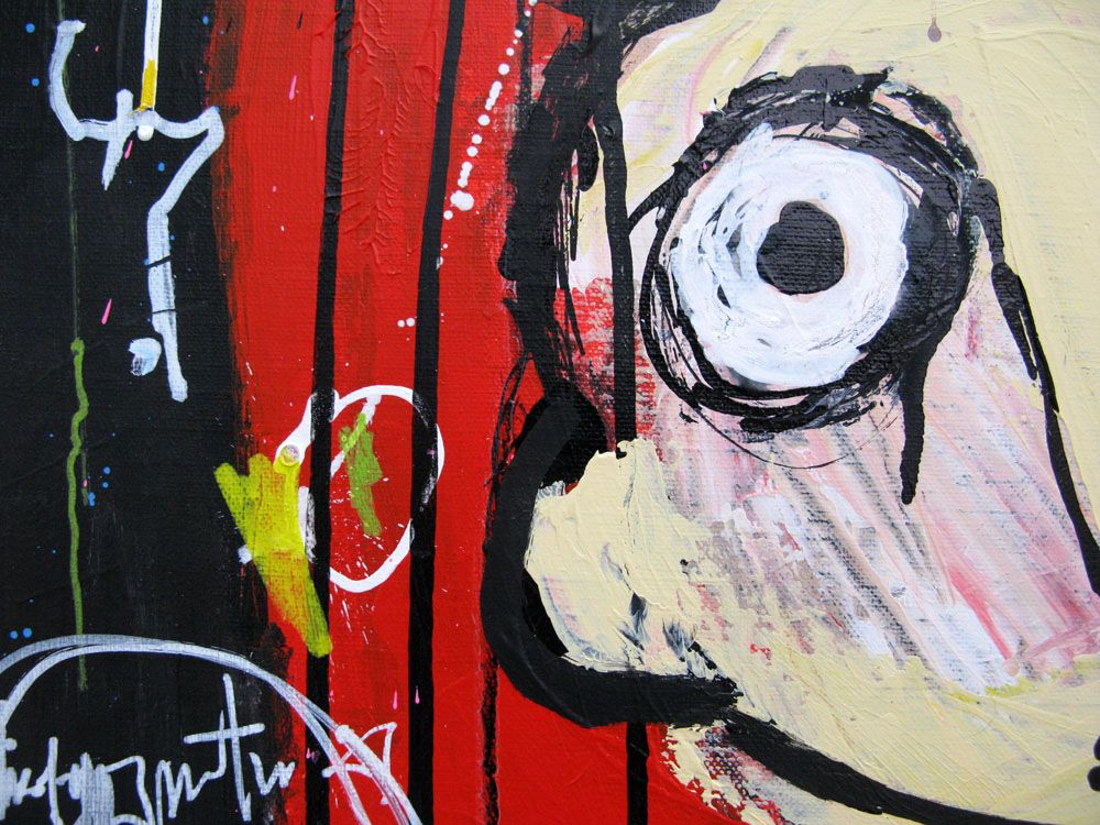 Tableau de LARBI ZAIDI a pour titre  SANS TITRE 5 style street art dim : LARBI ZAIDIprix: