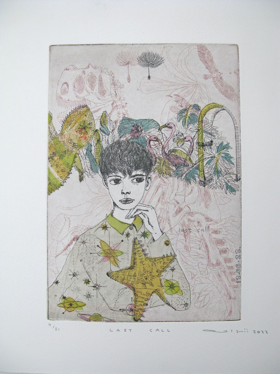 Editions d'art de ATSUKO ISHII a pour titre  LAST CALL style figuratif dim : ATSUKO ISHIIprix:130