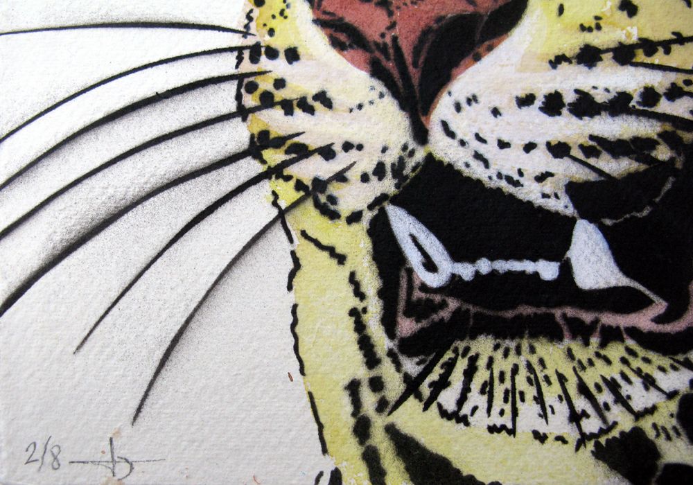 Dessin de MOSKO a pour titre  LEOPARD PROFIL style figuratif dim : MOSKOprix:330