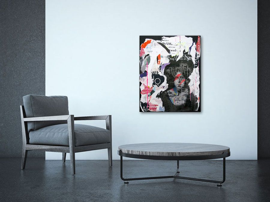 Tableau de LN LE PAPE a pour titre  FAN DE KISS style graphique dim : LN LE PAPEprix: