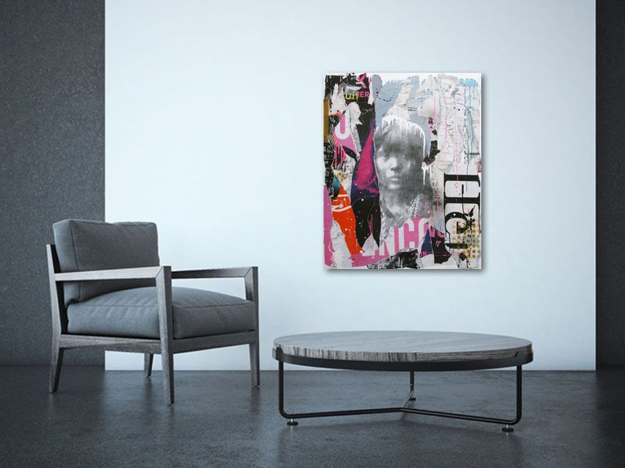 Tableau de LN LE PAPE a pour titre  HER HAIRS style graphique dim : LN LE PAPEprix: