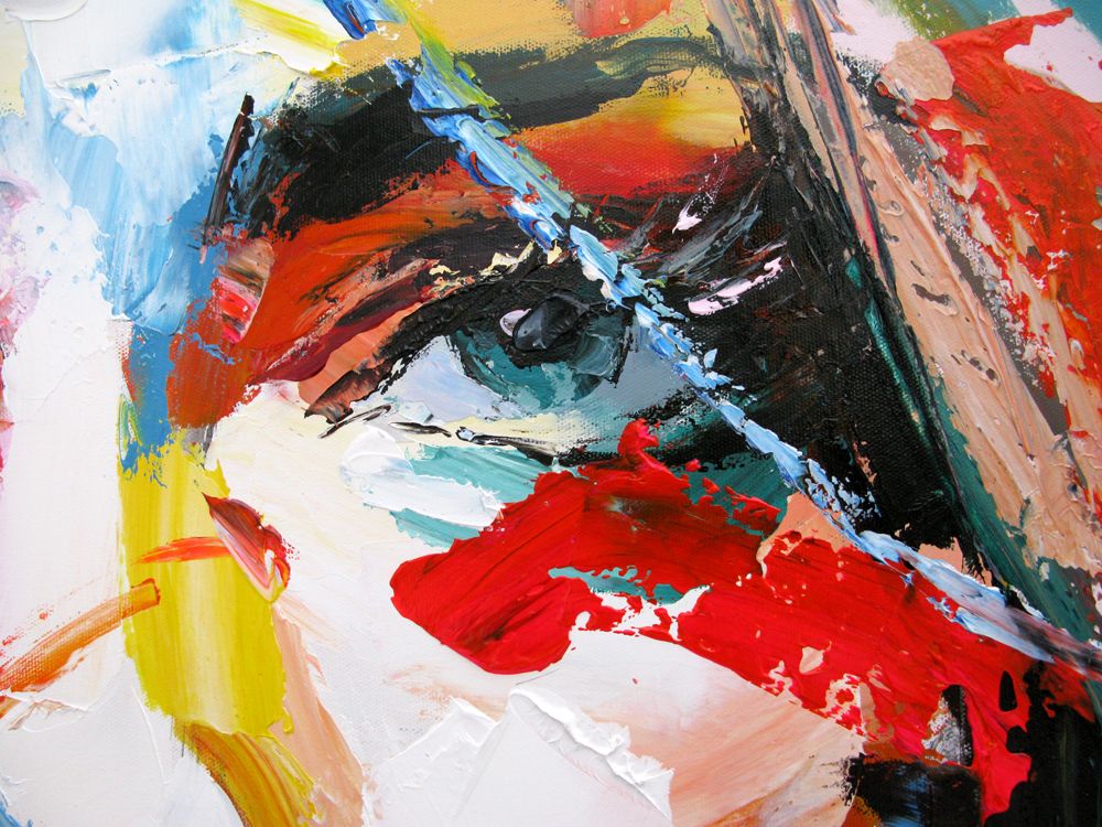 Tableau de Thomas a pour titre  LUNA style street pop art dim : Thomasprix:2200
