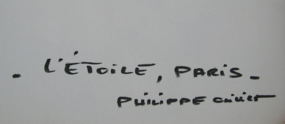 Tableau de PHIL a pour titre  L'Etoile, Paris style figuratif dim : PHILprix:300