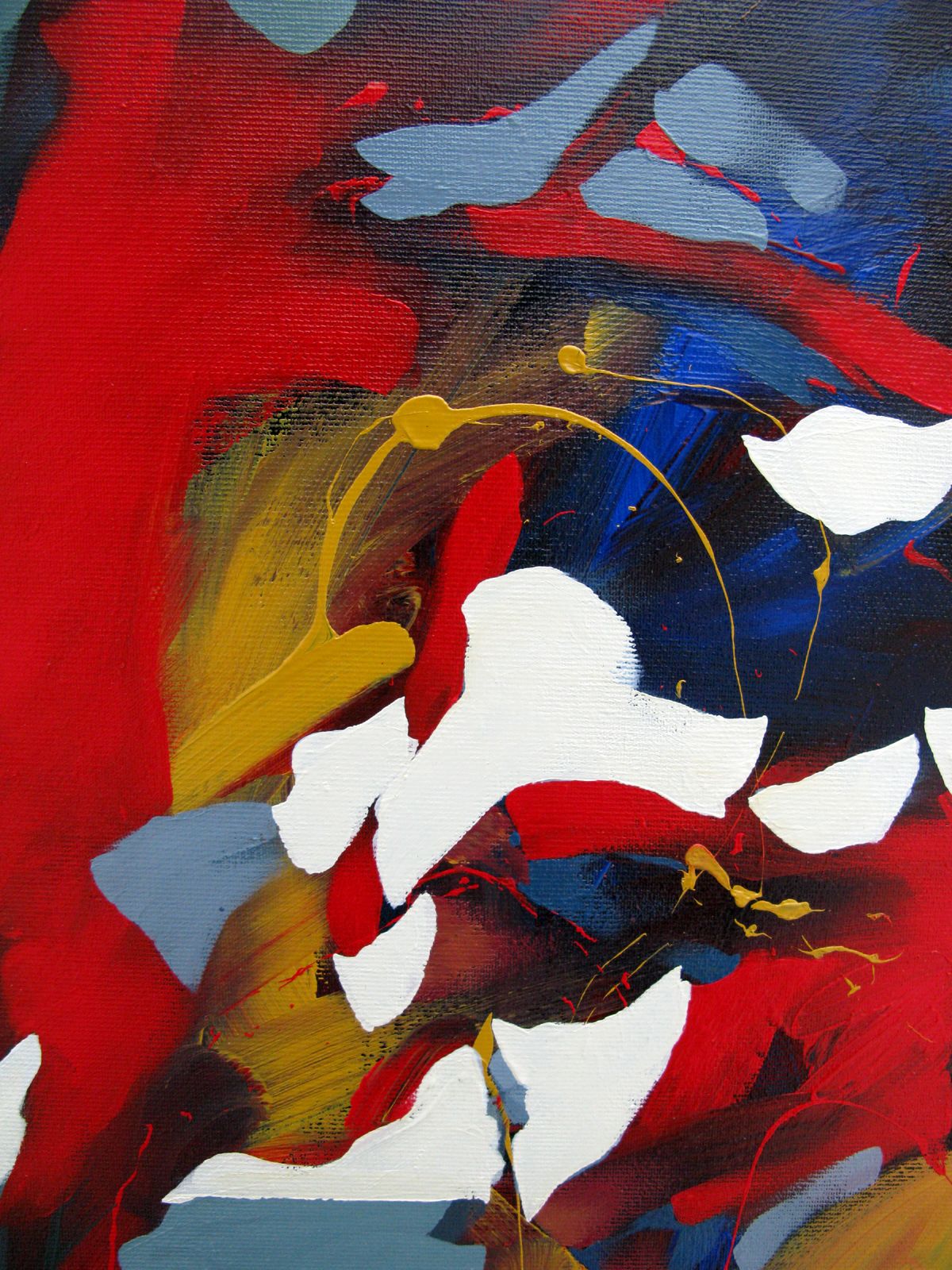 Tableau de BRUNEAU a pour titre  L'insoutenable légèreté de l'être style abstrait dim : BRUNEAUprix:700