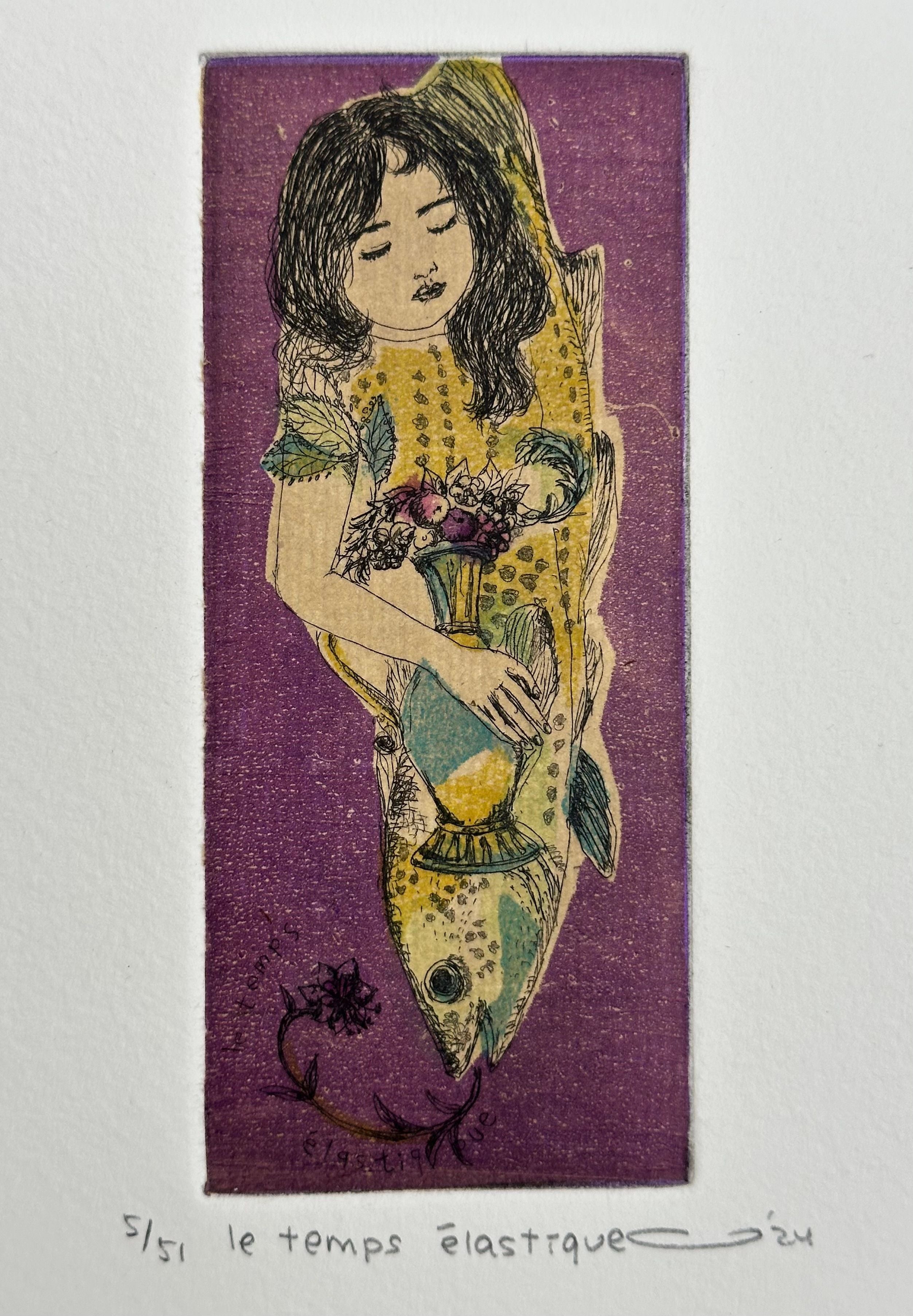 Editions d'art de ATSUKO ISHII a pour titre  Le temps élastique style figuratif dim : ATSUKO ISHIIprix:40