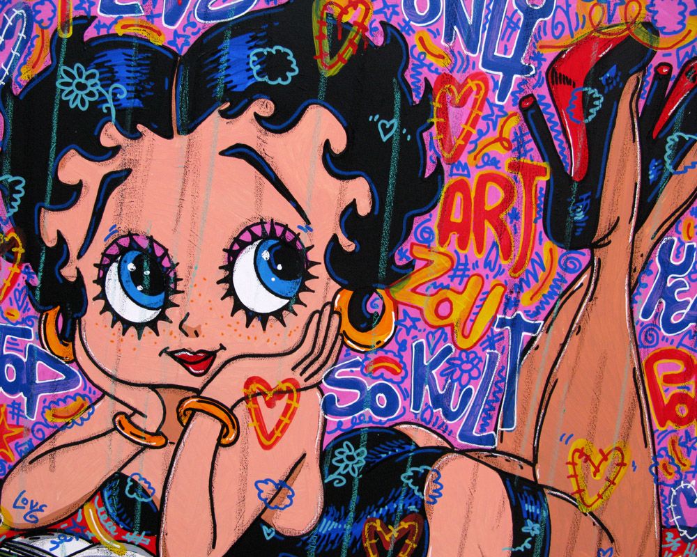 Tableau de RICO SAB a pour titre  Love betty style graphique dim : RICO SABprix:600