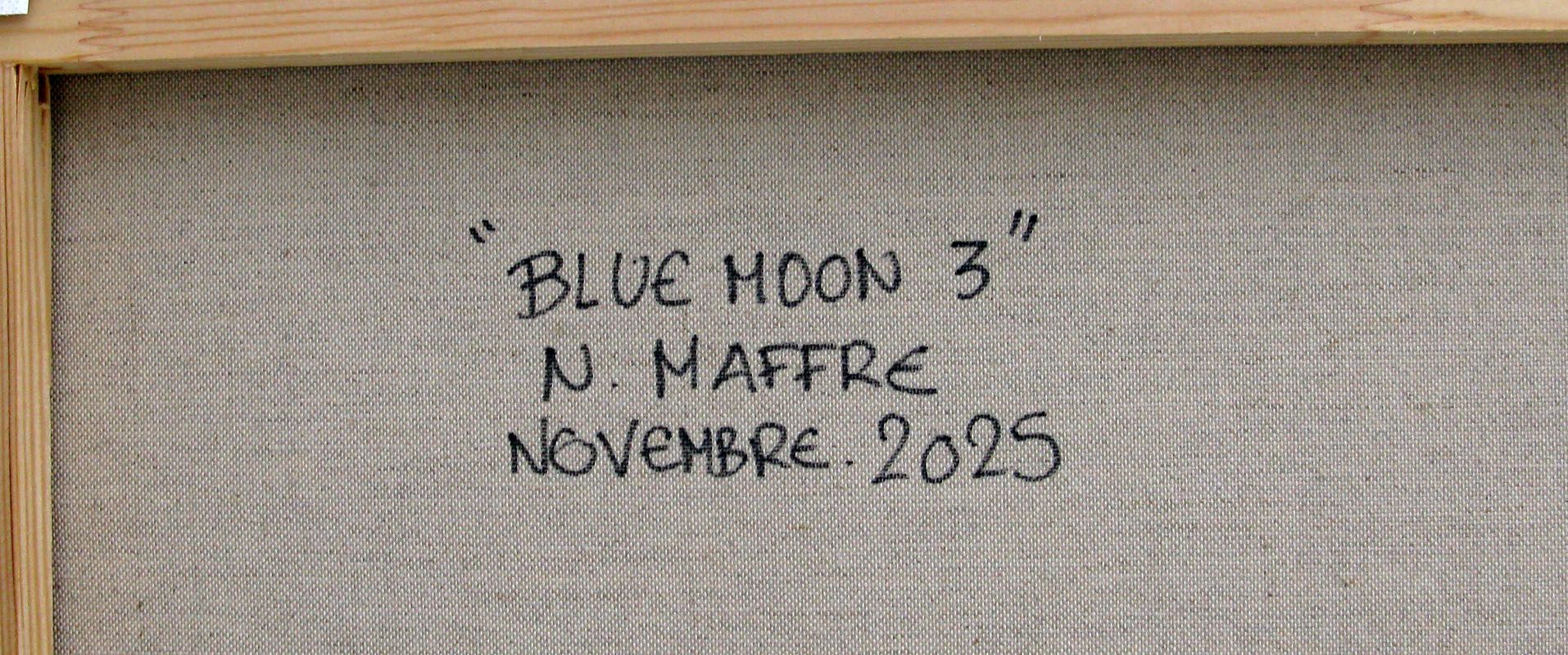 Tableau de N MAFFRE a pour titre  Blue moon 3 style figuratif dim : N MAFFREprix:1200