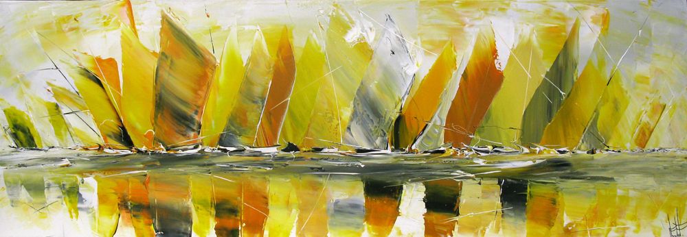 Tableau de F. BOUTET a pour titre  MARINE ABSTRAITE 2025-106 style figuratif dim : F. BOUTETprix:900